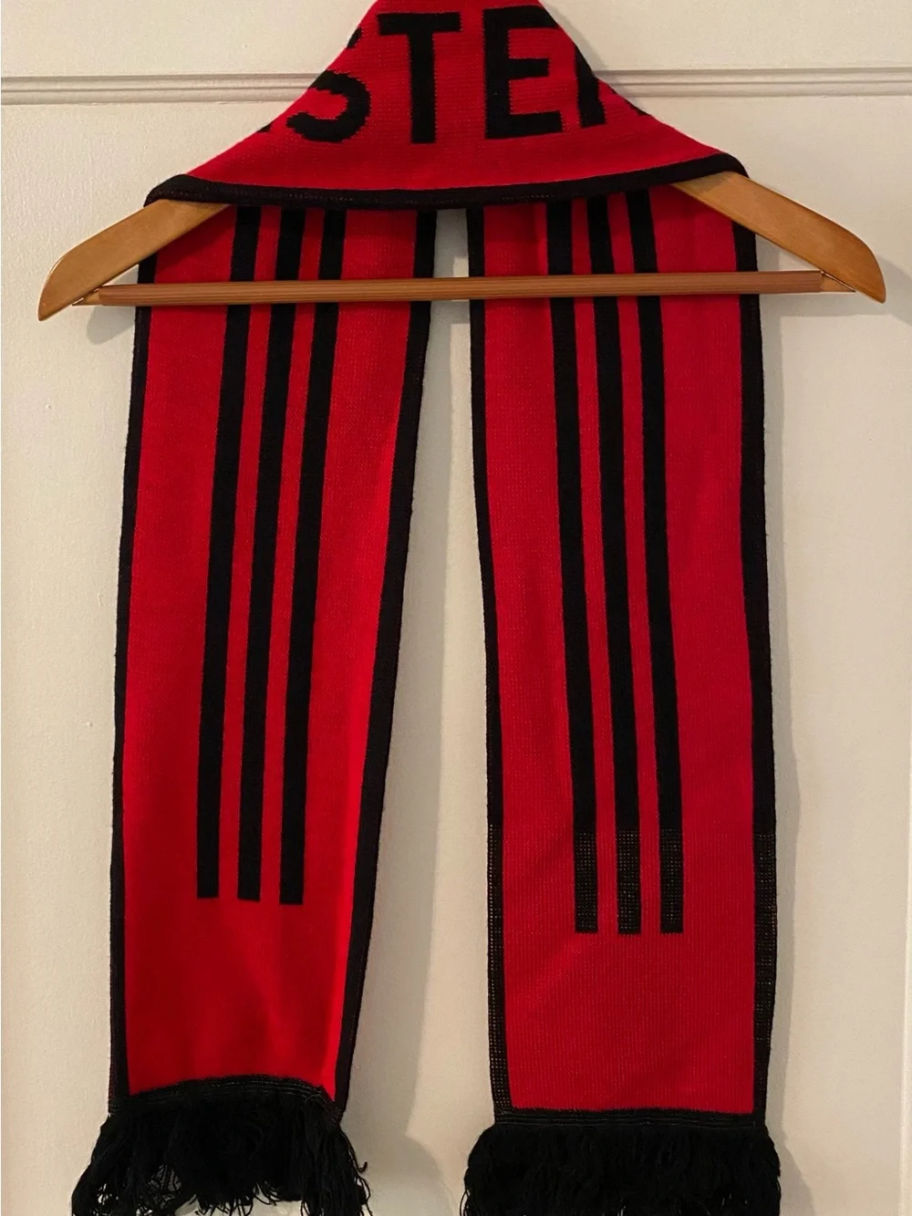 Manchester United Football Soccer Adidas Scarf Approximately 55”